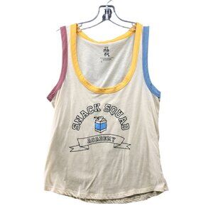 The‎ Little Milk Bar Snack Squad Tank Top Womens S Cream Scoop Neck